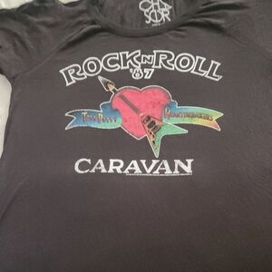 LADIES Tom Petty Shoulder Out, Lightweigh Tee Shirt